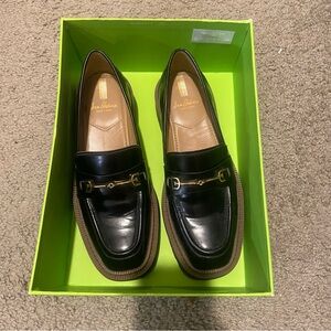 Sam Edelman Black Leather Slip-On Loafers